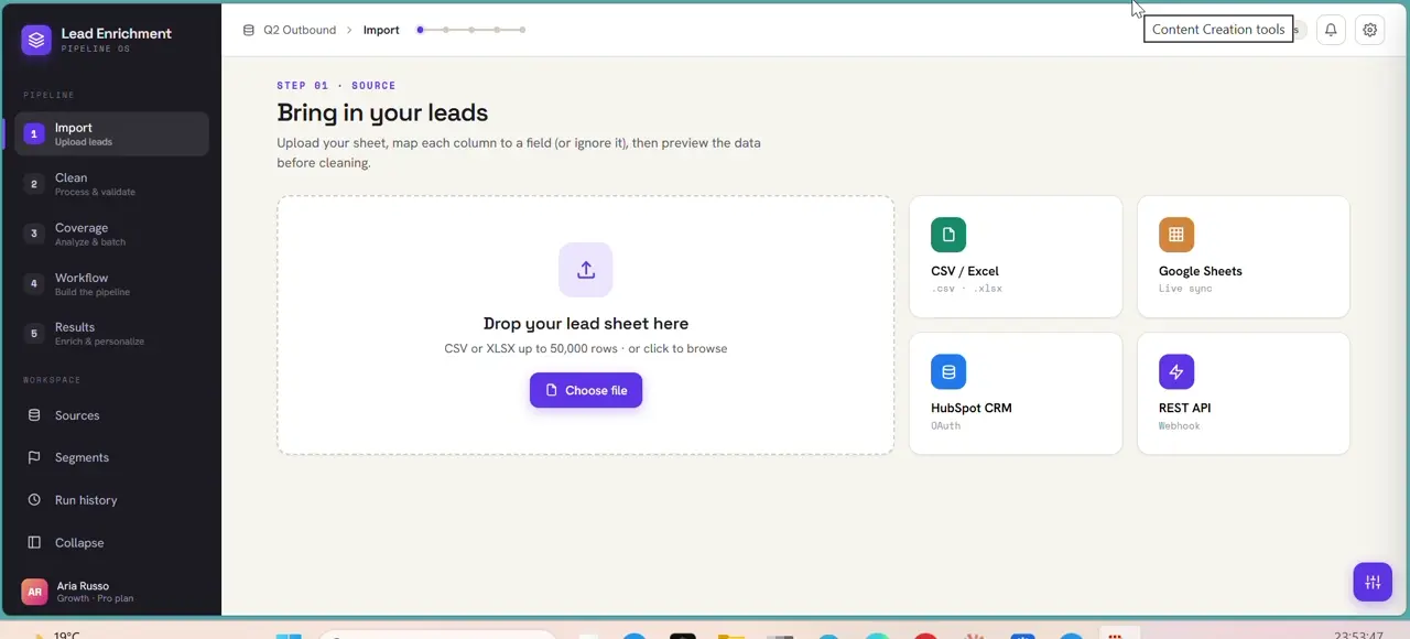 AI lead enrichment pipeline
